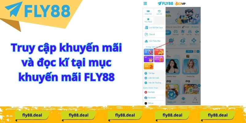 Điều Kiện Khuyến Mãi FLY88 Phải Nắm Rõ Để Không Bỏ Lỡ Truy cập khuyến mãi và đọc kĩ tại mục khuyến mãi FLY88